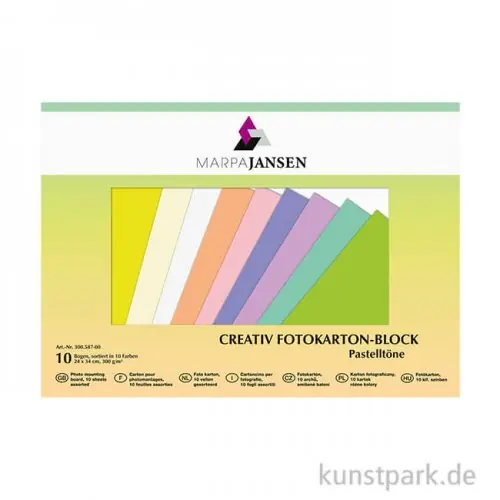 Ab Werk Marpa Jansen Fotokarton 10 Pastelltöne 24x34 cm 10 Blatt