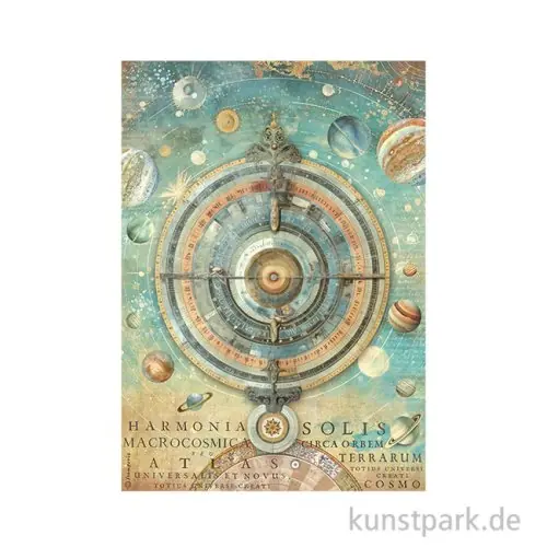 Markenware Stamperia Reispapier - Fortune Macrocosm, DIN A4
