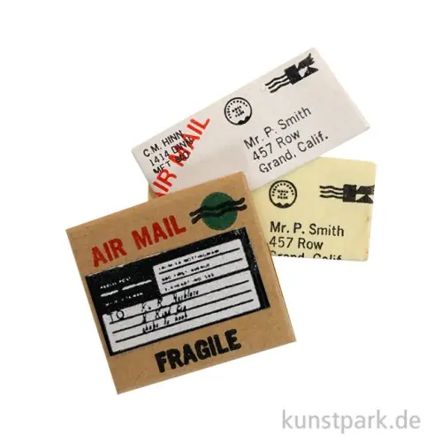 Kostenfreie Lieferung Miniatur Briefe und Pakete, 2 x 2 cm