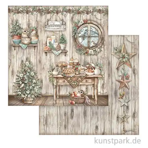 Stamperia Scrappapier - The Owl's House Table, 30,5 x 30,5 cm Direkt Vom Hersteller