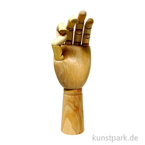 Modellhand zum Zeichnen, Rechts, Frau, Holz, 25 cm Sichere Zahlung