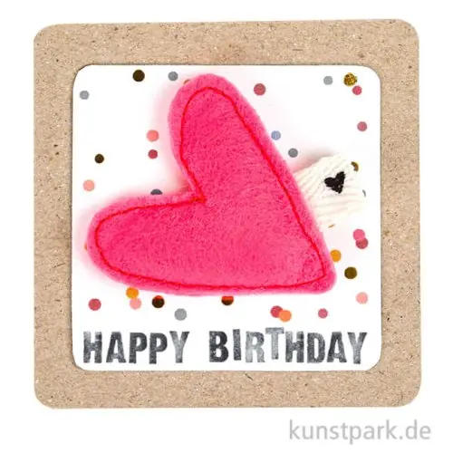 Good old friends - Filzherzmagnet, Happy Birthday Neue Kollektion