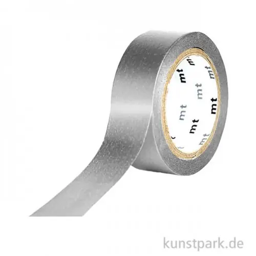 MT Masking Tape Metallic Silver, 15 mm, 7 m Rolle Weltweiter Versand