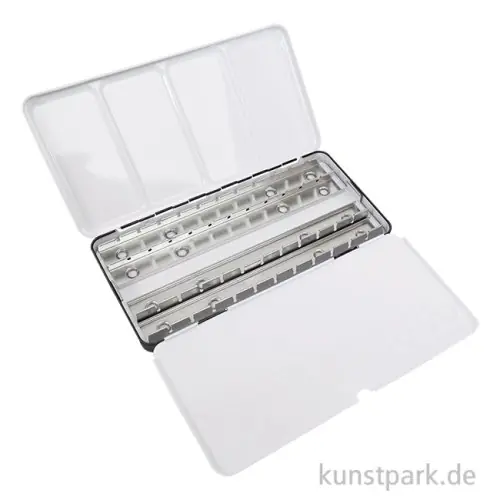 Aquarell-Leerkasten aus Metall für 48 halbe oder 24 ganze Näpfe Angebot