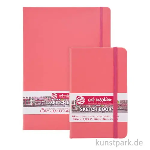 Talens Art Creation - Skizzenbuch Coral Red, 80 Blatt, 140g Meistverkauft