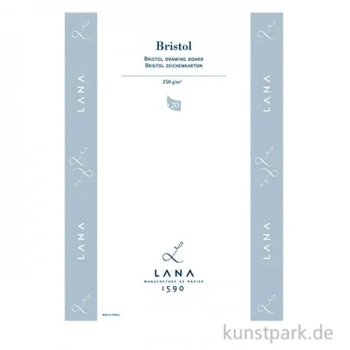 Lana BRISTOL Zeichenkarton, 25 Einzelbogen, 250g, 50 x 65 cm Direkt Vom Hersteller