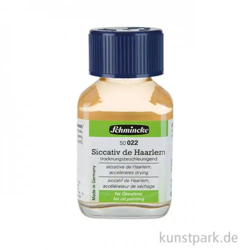 Neue Kollektion Schmincke Siccativ de Haarlem, Trocknung Glanz Tiefe 60 ml