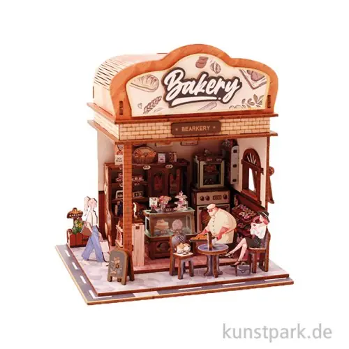 Holzbausatz 3D, Miniatur Bäckerei, Bakery Meistverkauft