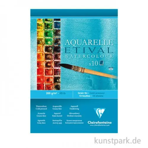 Clairefontaine Aquarellblock ETIVAL, 200 g, 10 Blatt Billig