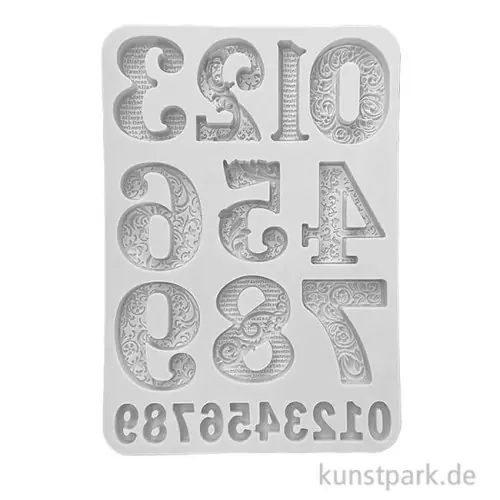 Stamperia Silikon Gießform - Gear up for Christmas Numbers, A5 Finale Aktion