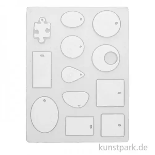 Silikon Gießform - 12 Schmuck Anhänger, 25-40 x 6 mm Jetzt Bestellen