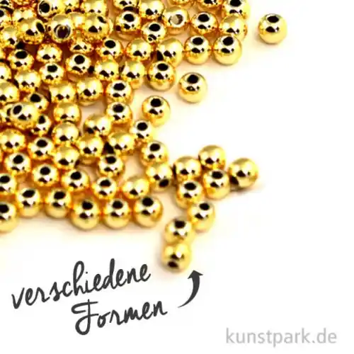 Heißes Angebot Plastik Rundperlen - Gold