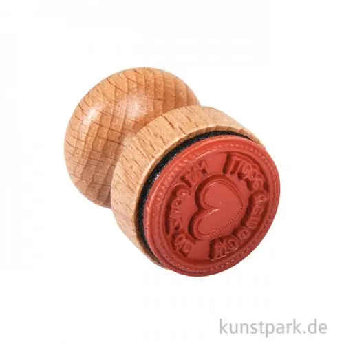 Ab Werk Holz-Stempel - Mit Liebe - 3 cm Durchmesser