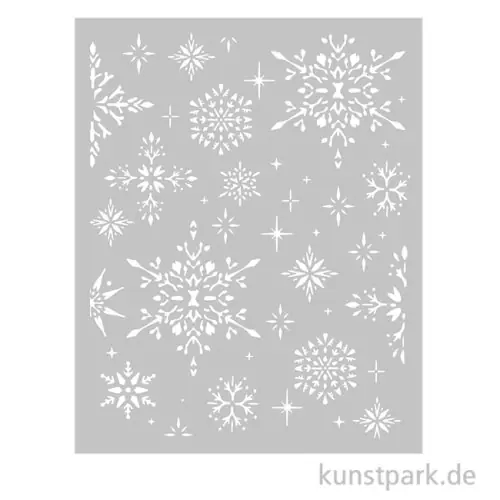 Wochenendangebot Stamperia Schablone - The Owl's House Snowflakes, 20 x 25 cm