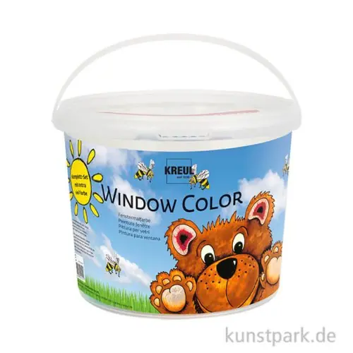 Ab Werk KREUL Window Color Set - Powerpack Bär mit 8 Farben + Zubehör