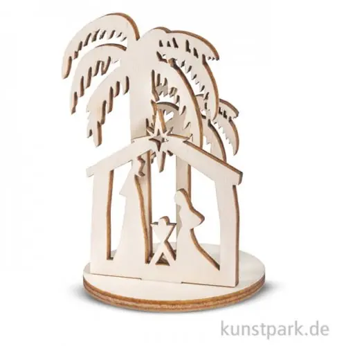 Limited Edition Holz-Steckteile - Krippe, 4-6,5 cm, 2 Motive