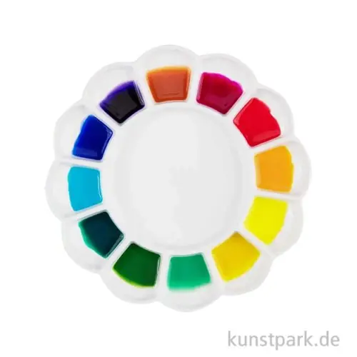 Markenware Meeden Porzellanpalette - Rund, 12 Mischmulden, 20 cm