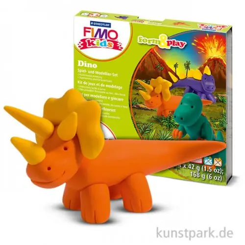 Meistverkauft FIMO Kids Form & Play - Dino, 4 x 42 g + Zubehör