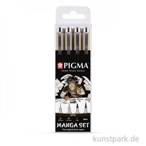 Markenware Sakura PIGMA Micron Manga Set, 4-teilig