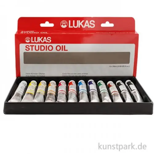 Lukas STUDIO Öl Sortiments-Karton mit 12 Tuben 20 ml Preisknaller