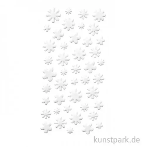 Günstig Softy Sticker - Blüten, Weiß / Irisierend