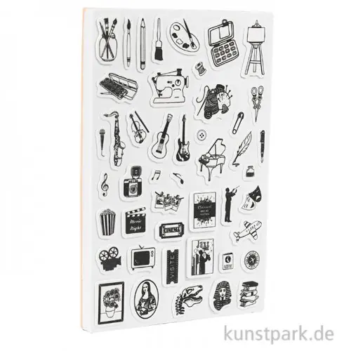 Top-Seller Bullet Journal Stempel - Hobbies, 46 Motive