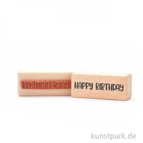 Stempel - Happy Birthday, 3x7 cm Echt