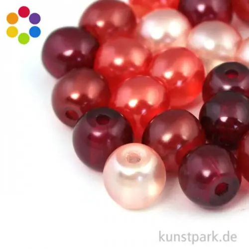 Ab Werk Renaissance Glaswachsperlen MIX halbtransparent - 10 mm - 32 Stück