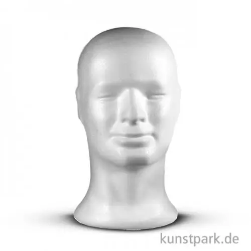 Styroporkopf Mann 31 x 20 cm Neue Kollektion