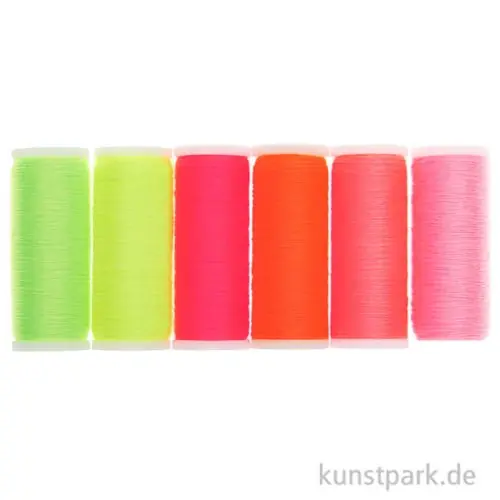 Preisreduziert Nähgarn Set Neon, 6 x 100 Meter