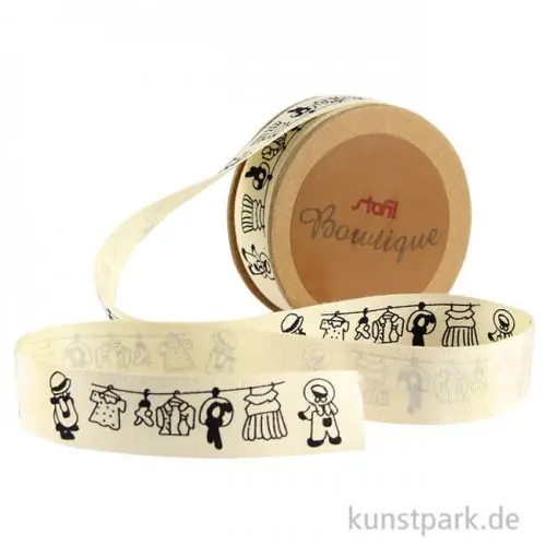 Kostenloser Rückversand Dekoband - Wäsche, 20 mm x 5 m