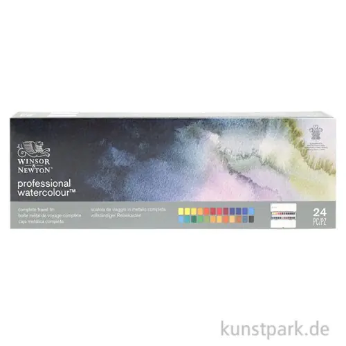 Winsor & Newton Aquarellkasten mit 24 halben Näpfen Neuheit