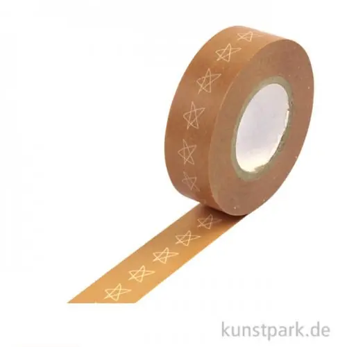 Motiv-Klebeband Washi Tape - Sterne, 15 mm, Rolle 15m Neuheit