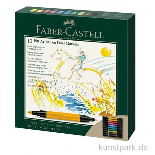 Versand Am Gleichen Tag Faber-Castell PITT Artist Pen Dual Marker - 10er Set