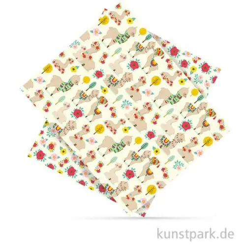 Weltweiter Versand Fotokarton - Lama 1, DIN A4, 300 g