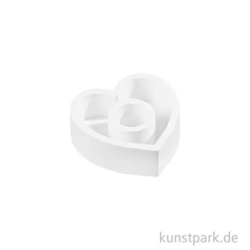 Silikonform Kerzenhalter Herz, 8 x 2,5 cm Finale Aktion