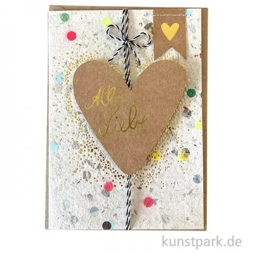 Neu Good old friends - Konfettipapierkarte, Alles Liebe