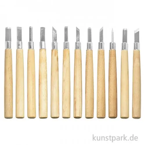 Super-Preis Schnitzwerkzeug Master-Set, 12 teilig mit Holzgriffen