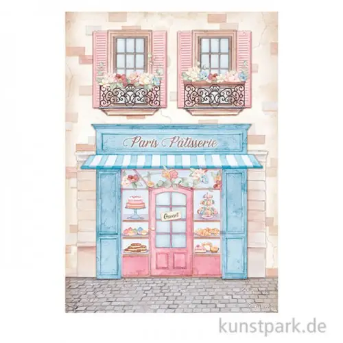 Stamperia Reispapier - Create Happiness Oh la la Patisserie, DIN A4 Nur Für Kurze Zeit