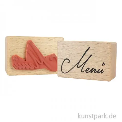 Kostenloser Rückversand Stempel - Menü - 4x6 cm