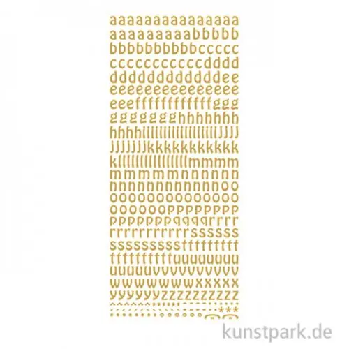 Jetzt Zugreifen Kreativ Sticker - Buchstaben klein, Gold, 10 x 23 cm