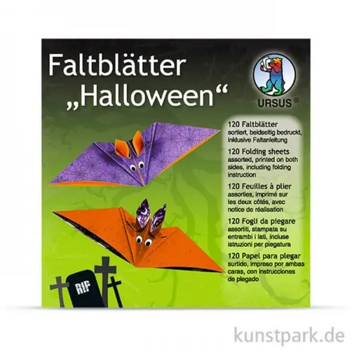 Im Trend Faltblätter Halloween, 15x15 cm, 120 Blatt, 80g