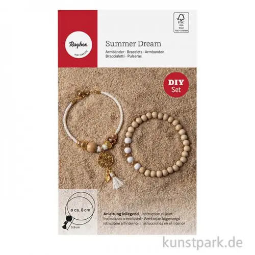 Versand Am Gleichen Tag Bastelset für 2 Armbänder, Summer Dream, ca. 18 cm lang