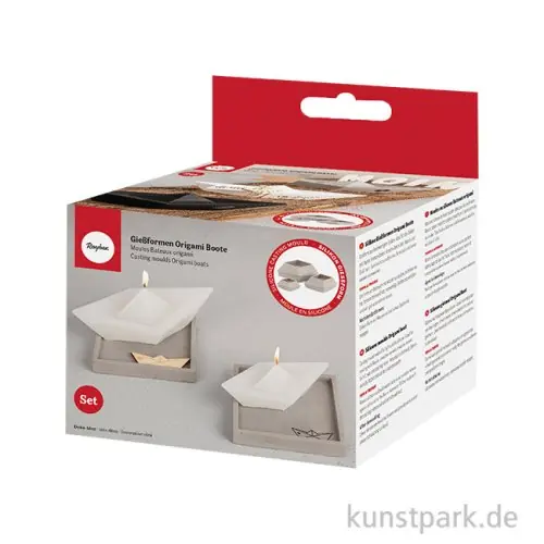 Sichere Zahlung Silikon Gießformen Set - Origami Boote, 3-teilig, 8-16 cm