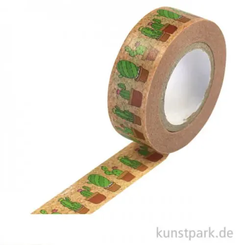 Washitape - Kakteen, 15 mm, 10 m Premium