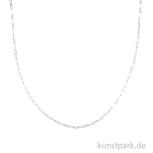 Gliederkette Paperclip geprägt, Silber, 1,2 x 5,4 x 15 mm, Länge 80 cm Aktuell