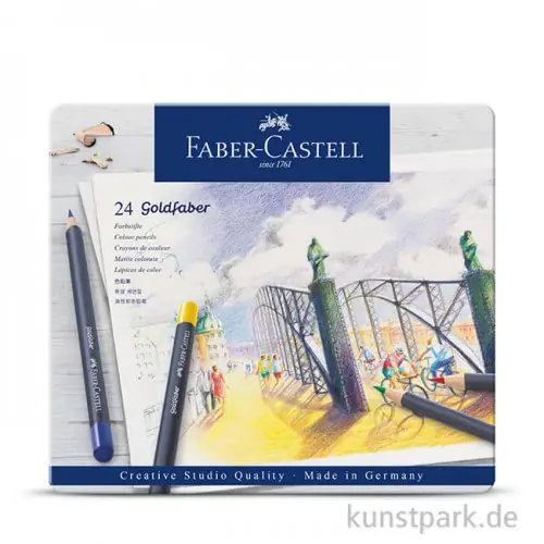 Preis Gesenkt Faber-Castell GOLDFABER, 24 Farbstifte im Metalletui