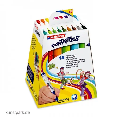 edding 14 FUNTASTICS Kinder-Fasermaler Set mit 18 Farben Saisonangebot