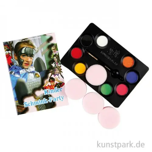 Ausverkauf Eulenspiegel Kinder Schmink-Party-Set mit Anleitungsbuch + Zubehör
