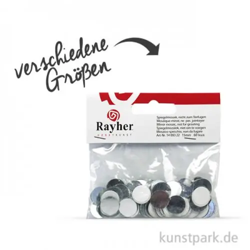 Spiegelmosaik - Silber rund Top-Preis